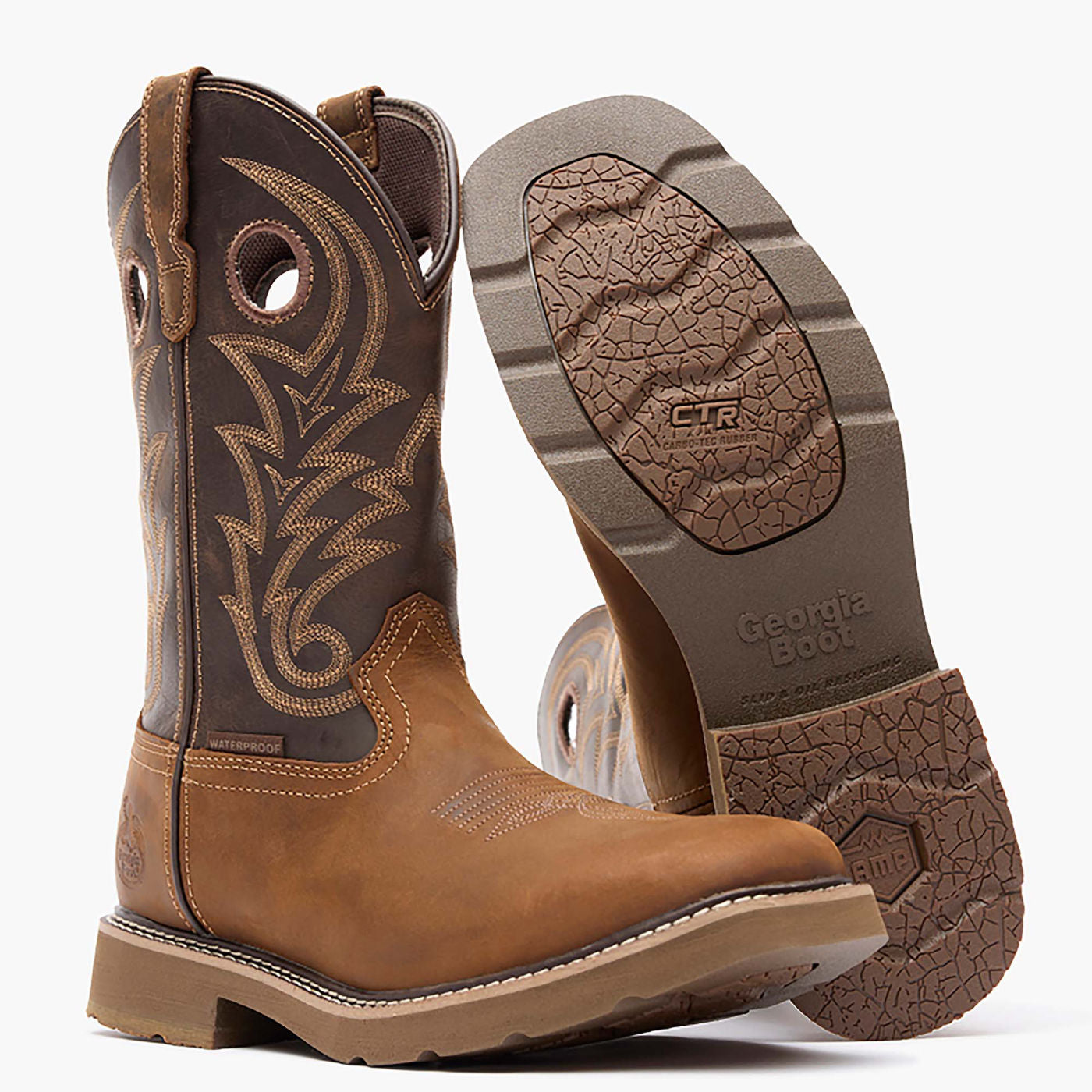 ""Georgia Boot Core 37 Western 11"" Waterproof Pull-On Work Boot" - outsole"