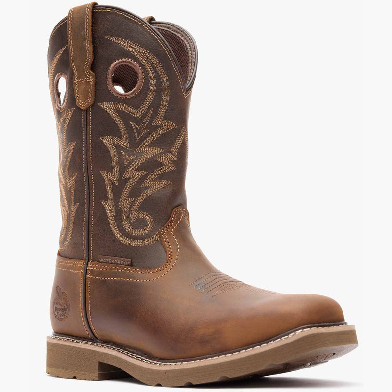 ""Georgia Boot Core 37 Western 11"" Steel Toe Waterproof Pull-On Work Boot" - main"
