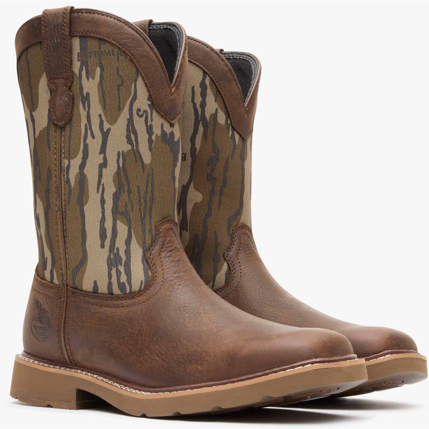 ""Georgia Boot Core 37 Western 11"" Mossy Oak Pull On" - 11"