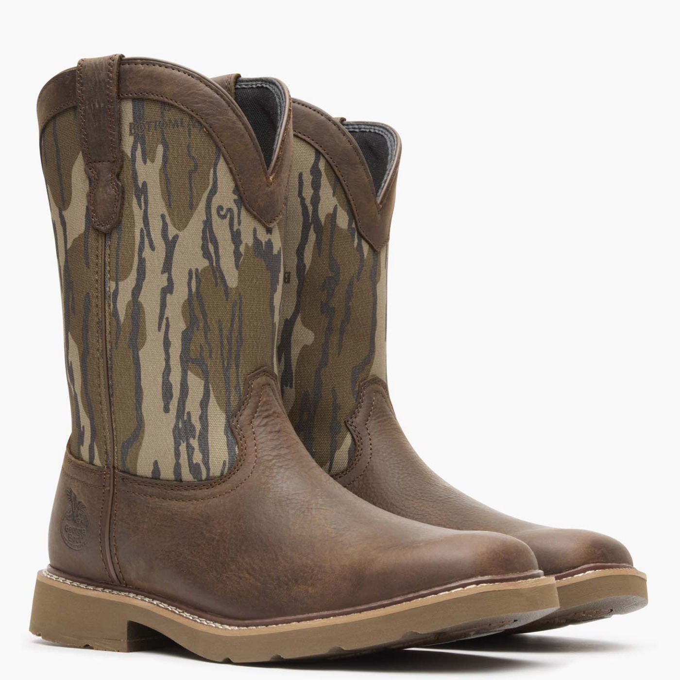 ""Georgia Boot Core 37 Western 11"" Mossy Oak Pull On" - 12"