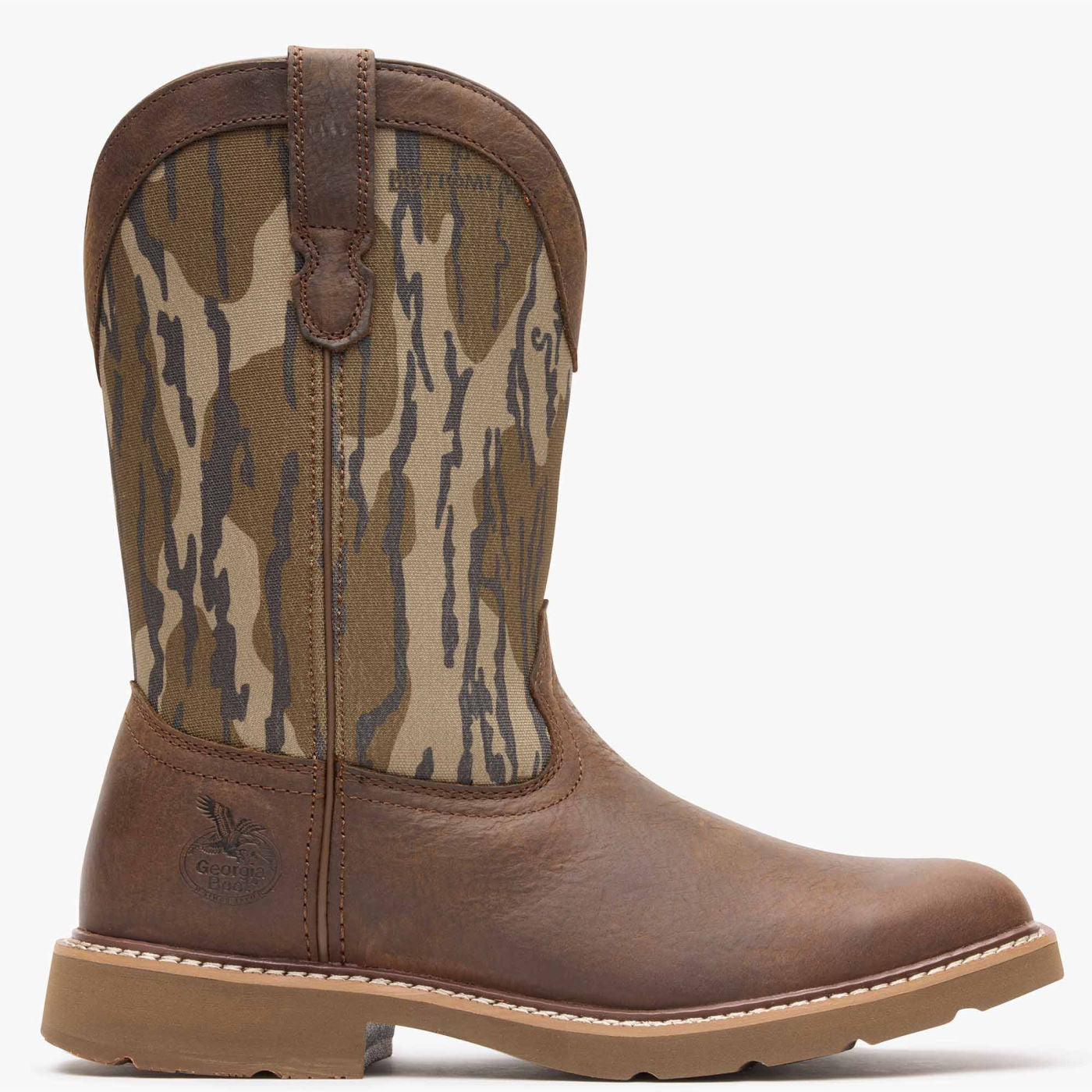 ""Georgia Boot Core 37 Western 11"" Mossy Oak Pull On" - profile"