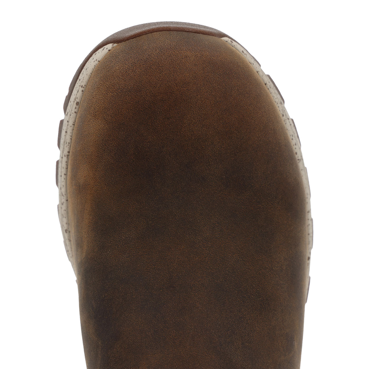 Brown boot sole on a white background