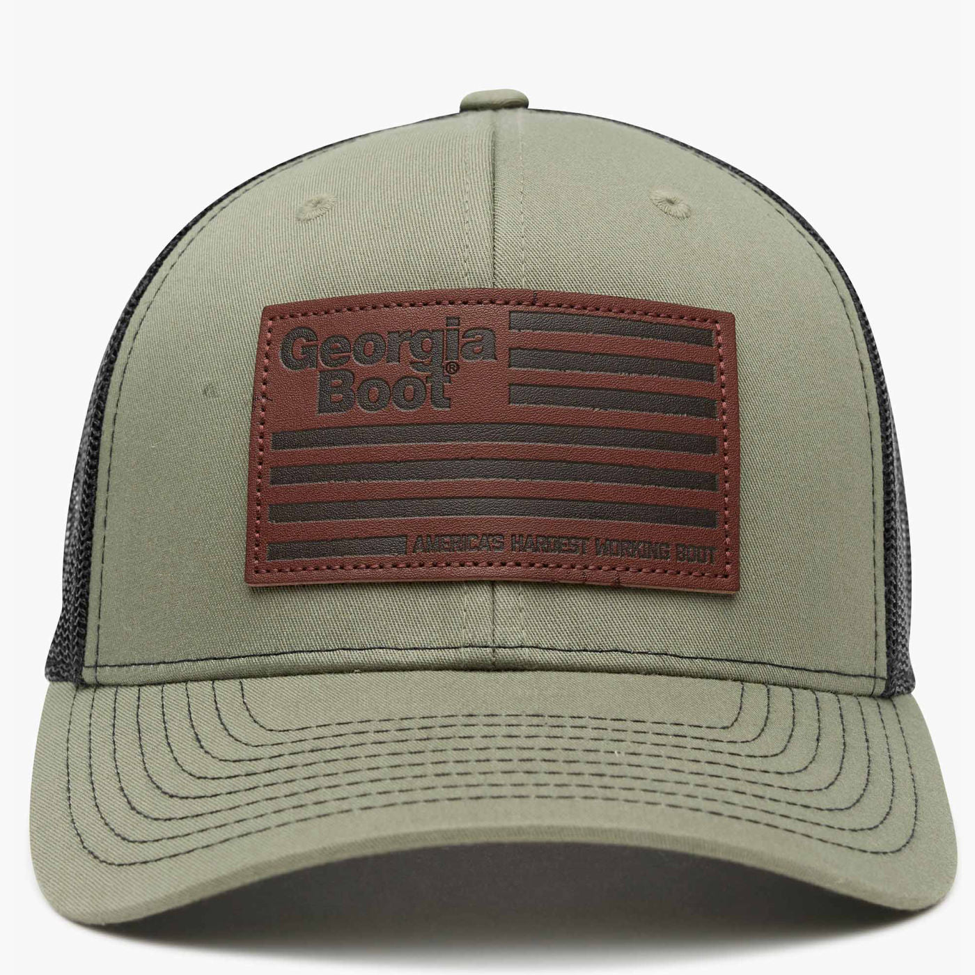 Georgia Boot Unisex Leather Patch Trucker Hat - main