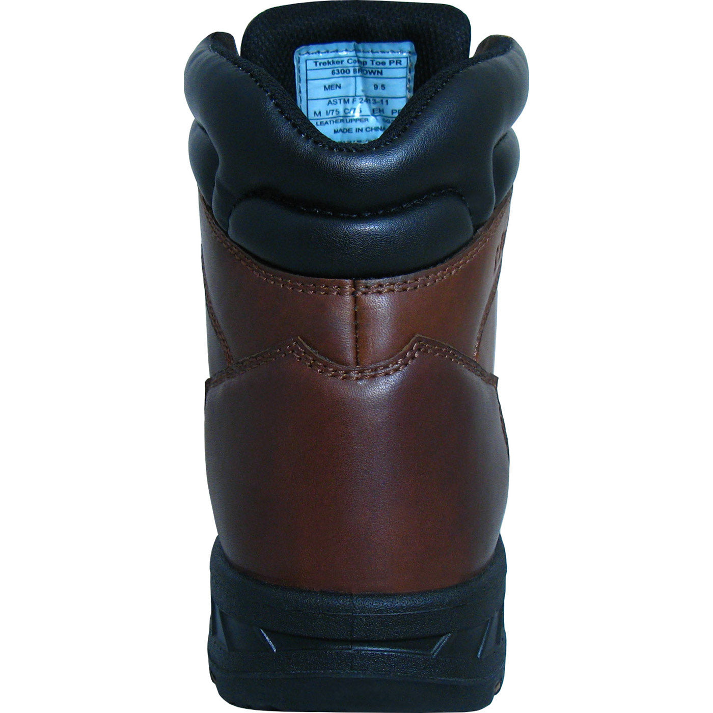 S Fellas by Genuine Grip Vulcan Men's 6 inch Composite Toe Puncture Resistant Waterproof Brown Leather Work Hiker - back