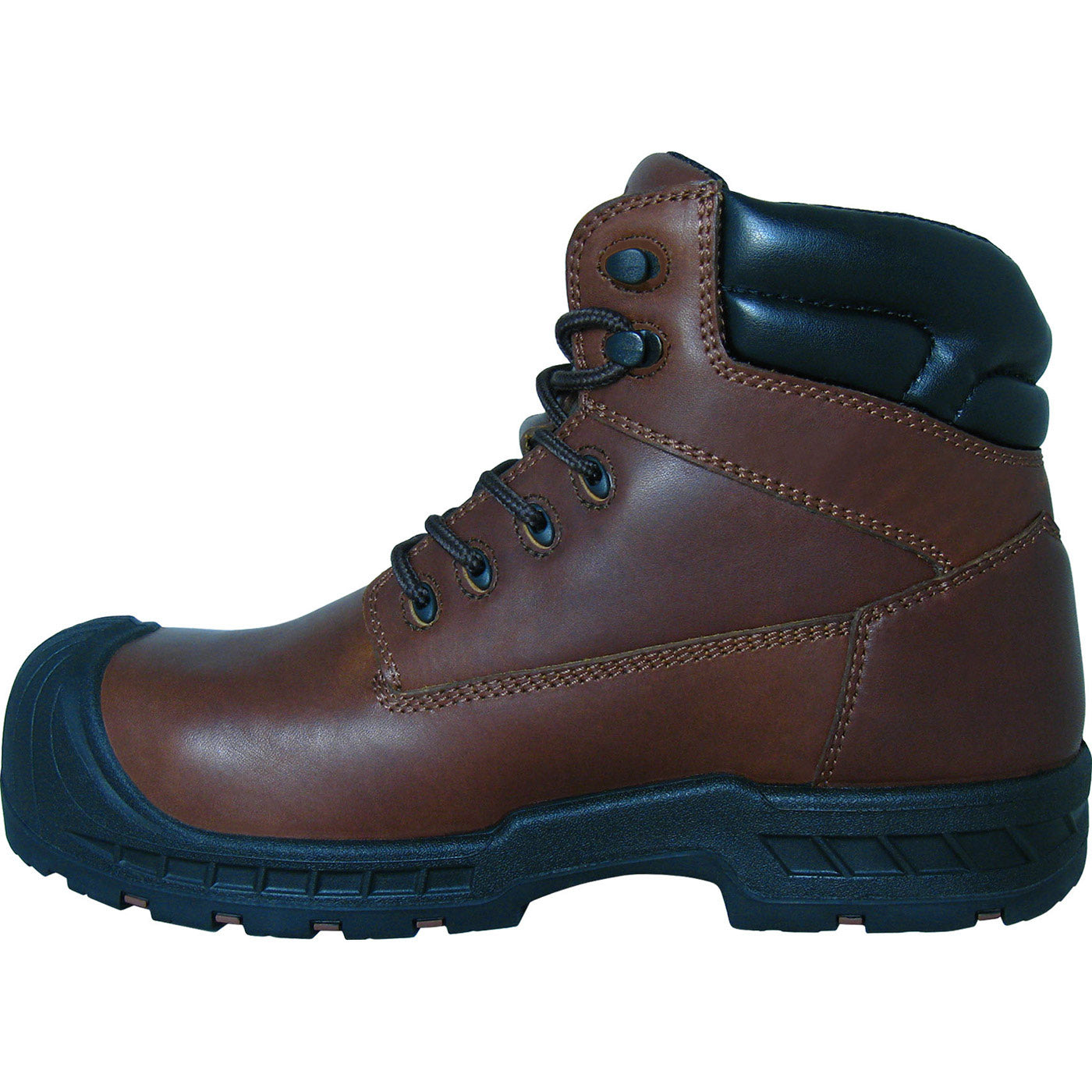 S Fellas by Genuine Grip Vulcan Men's 6 inch Composite Toe Puncture Resistant Waterproof Brown Leather Work Hiker - profile