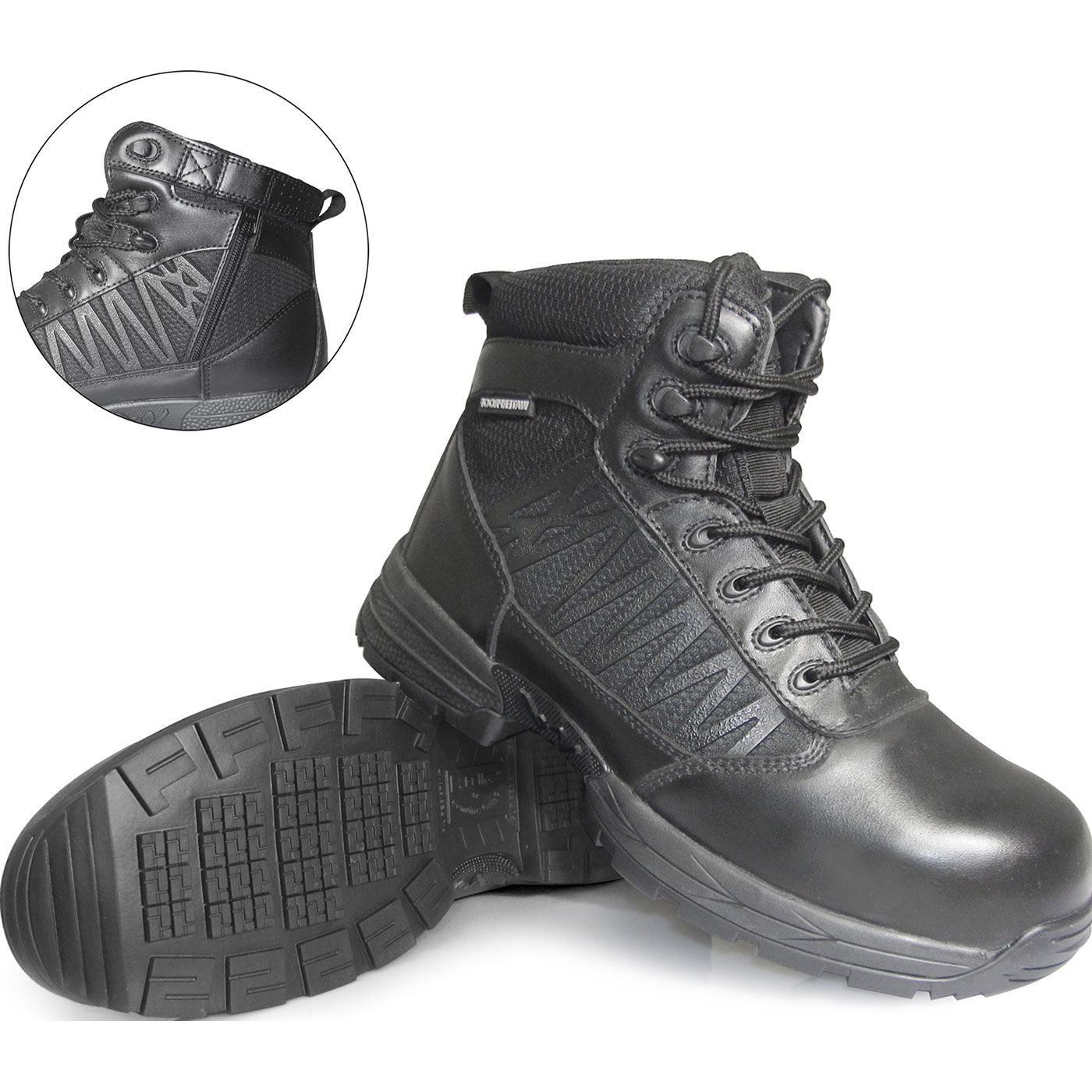 Genuine Grip Guardian Women's 6-inch Carbon Nano Toe Puncture-Resisting Waterproof Zipper Work Boot - front