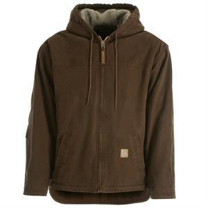 Berne Bark Sherpa-Lined Sanded Hooded Work Jacket - main