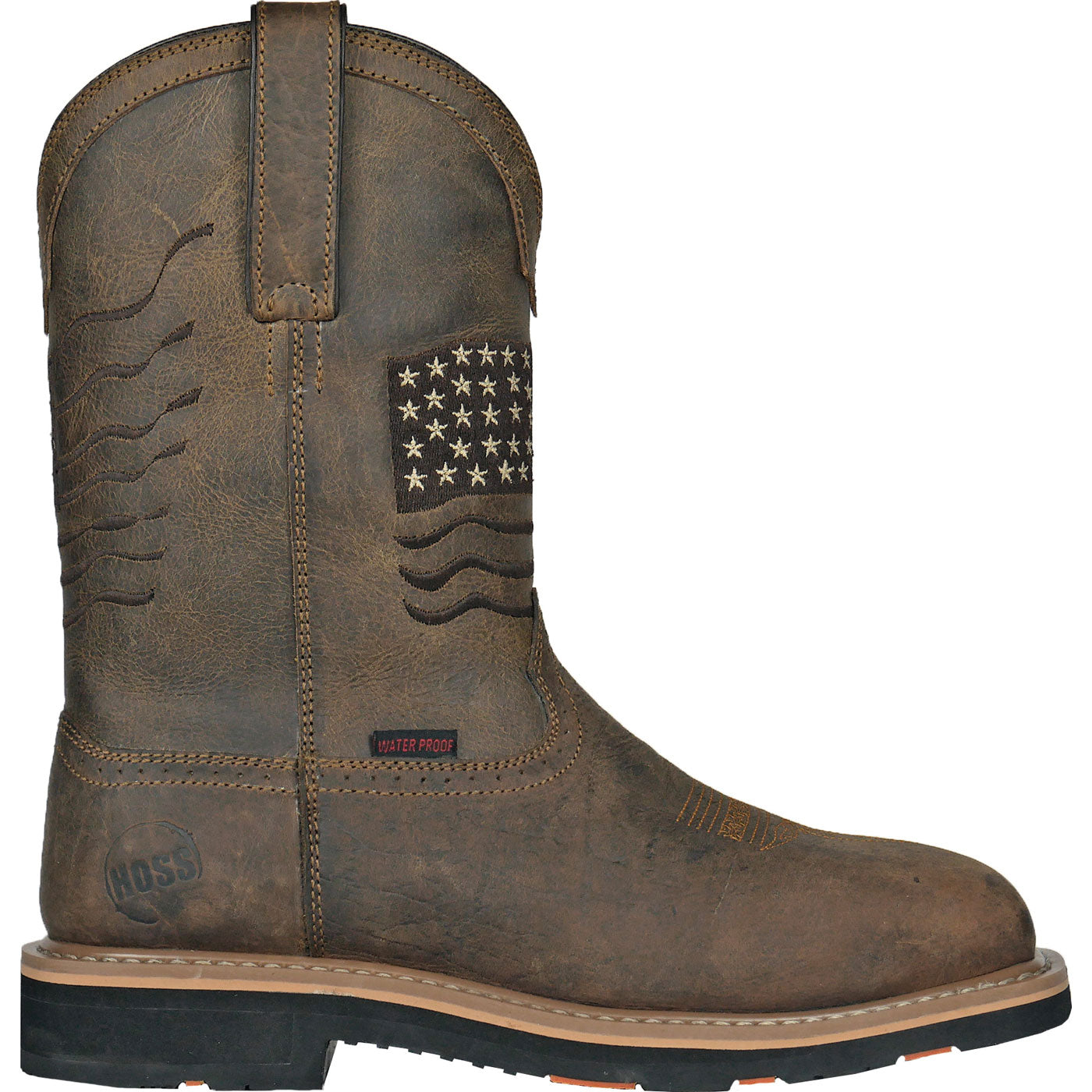 HOSS Rushmore Men's 11-inch Composite Toe Puncture-Resisting Waterproof Western Work Boot - profile