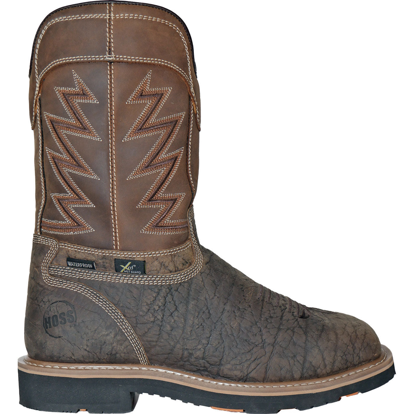 HOSS Fracker Men's Internal Metatarsal Composite Toe Puncture-Resisting Waterproof Western Work Boot - profile