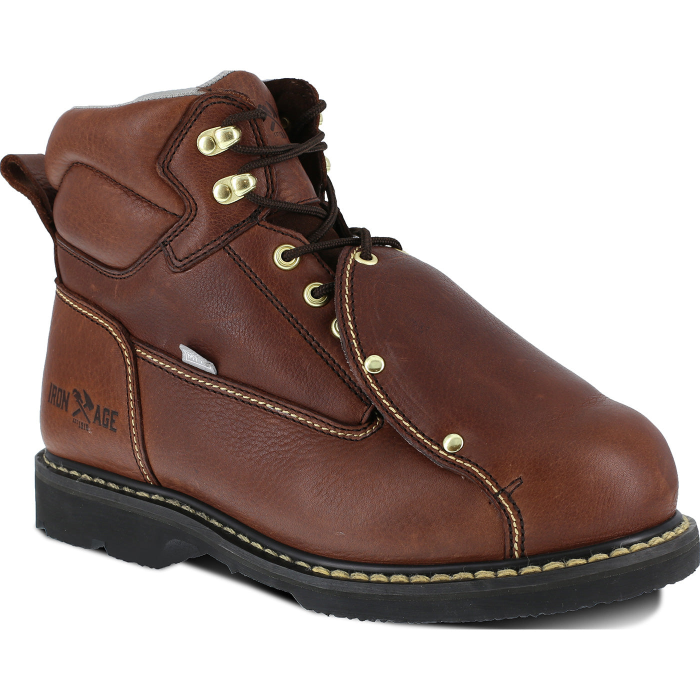 Iron Age Groundbreaker Men's External Metatarsal Guard Steel Toe Work Boot - front