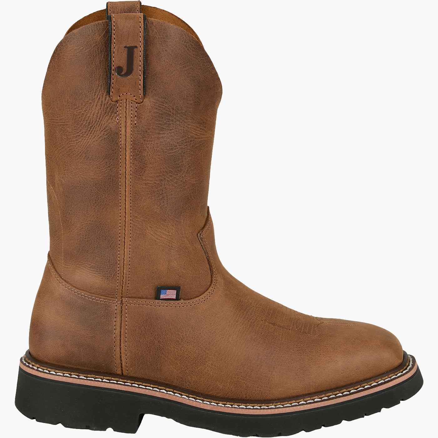 Justin Work Ames Men's 11-inch Steel Toe Electrical Hazard Pull-On Western Boot