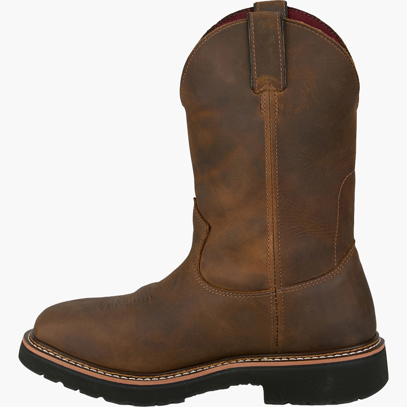 Justin Work Billings Men's 11-inch Electrical Hazard Waterproof Pull-On Western Boot