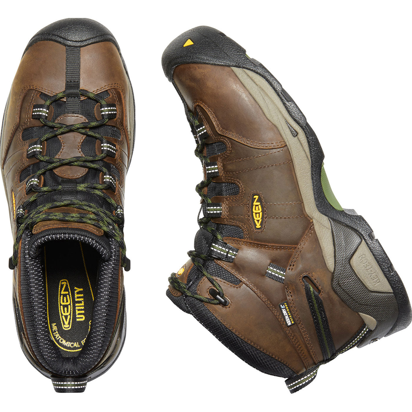 KEEN Utility® Detroit XT Men's 5-inch Steel Toe Waterproof Work Hiker - birdseye