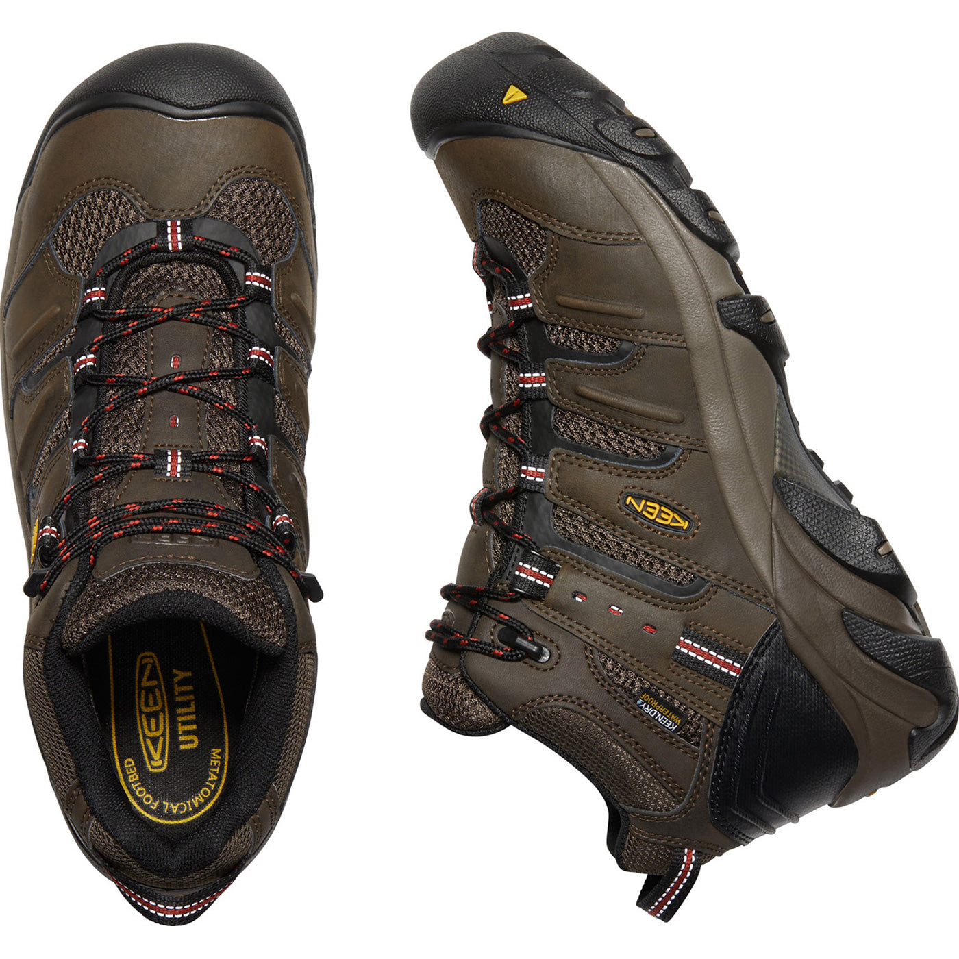 KEEN Utility® Lansing Mid Men's Steel Toe Electrical Hazard Waterproof Work Hiker - birdseye
