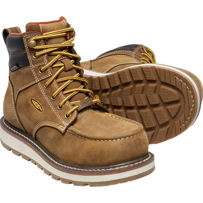 KEEN Utility Women's Cincinnati 6inch Composite Toe Waterproof Wedge Work Boot Belgian/Sandshell 8 Medium US　並行輸入品 KEEN Utility Women\u0027s Cincinnati 6\" Composite Toe Waterproof Wedge Work Boot