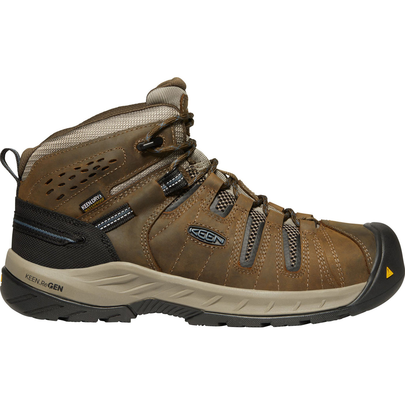 KEEN Utility® Flint II Mid Men's Steel Toe Electrical Hazard Waterproof Work Hiker - profile