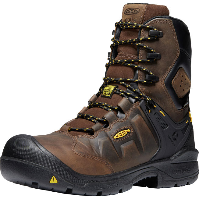 KEEN Utility® Dover Men's 8 Inch 600G Insulated Carbon-Fiber Toe Electrical Hazard Waterproof Work Boot - profile