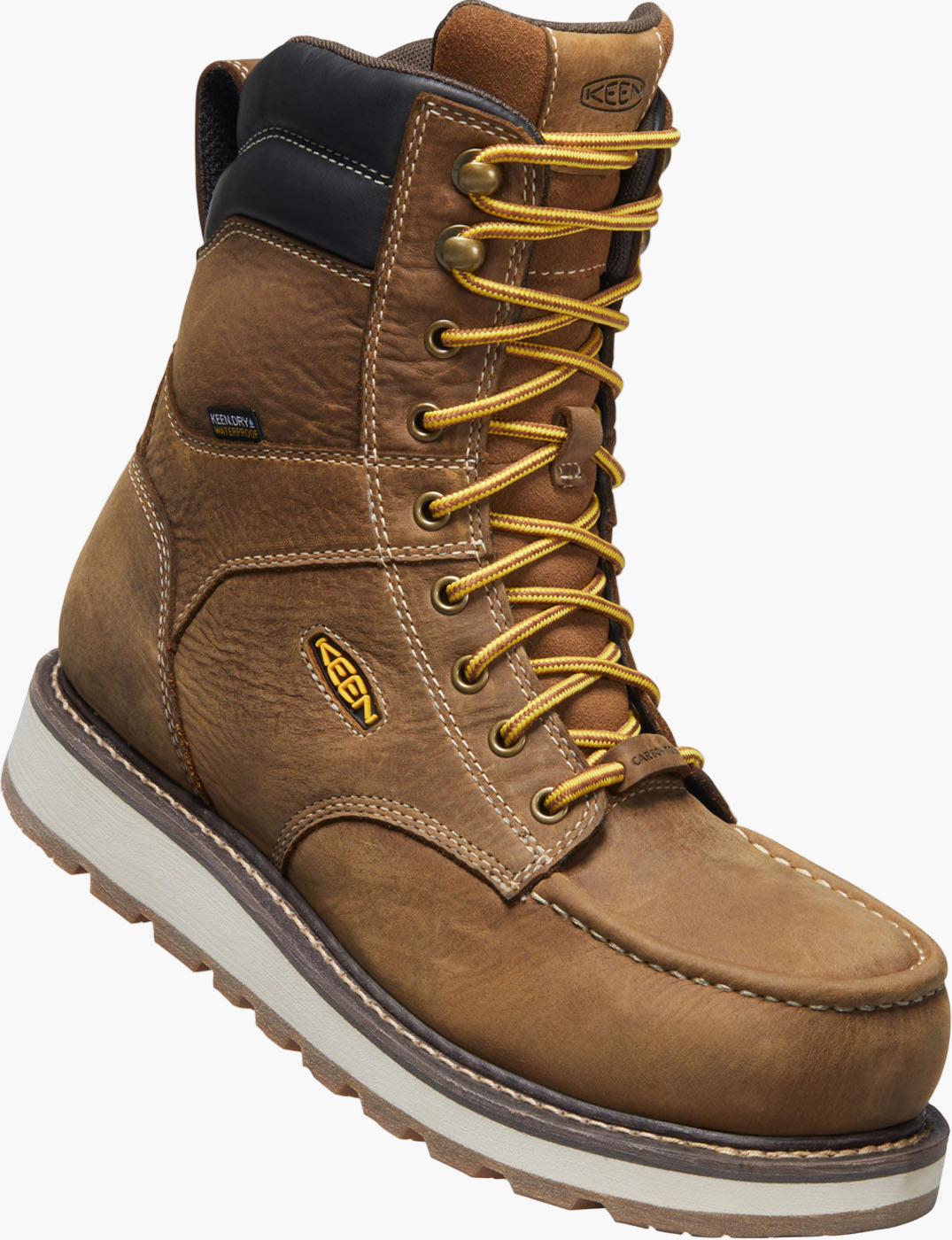 KEEN Utility® Cincinnati Wedge Men's 8-inch Carbon Fiber Toe Electrical Hazard Waterproof Work Boot