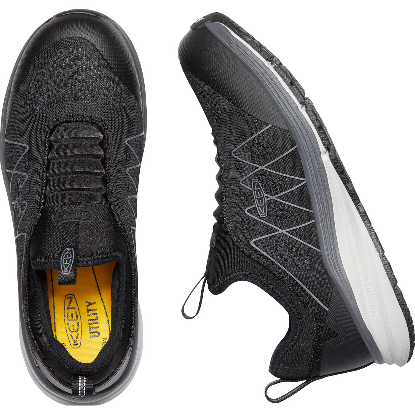 KEEN Utility® Vista Energy Shift Men's Carbon Fiber Toe Electrical Hazard Slip-On Athletic Work Shoe - birdseye