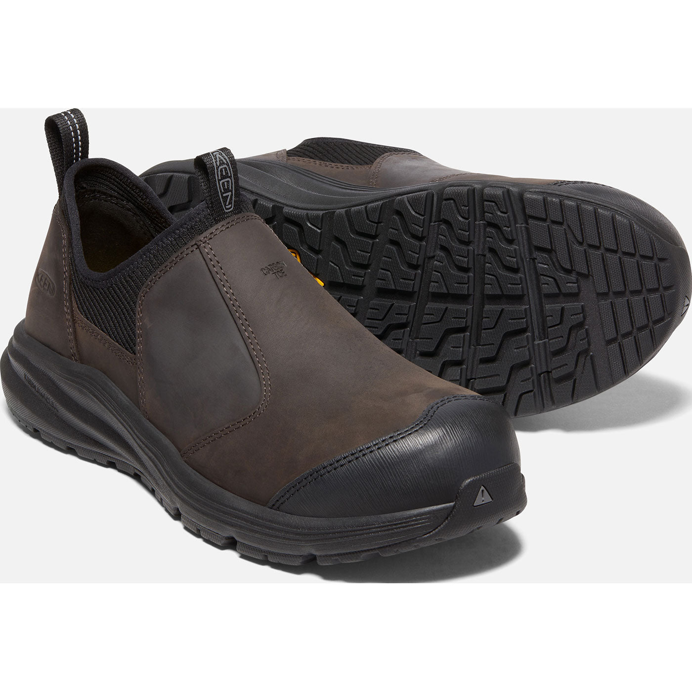 KEEN Utility® Vista Energy+ Shift Men's Carbon Fiber Toe Static-Dissipative Leather Slip-On Work Shoe - front