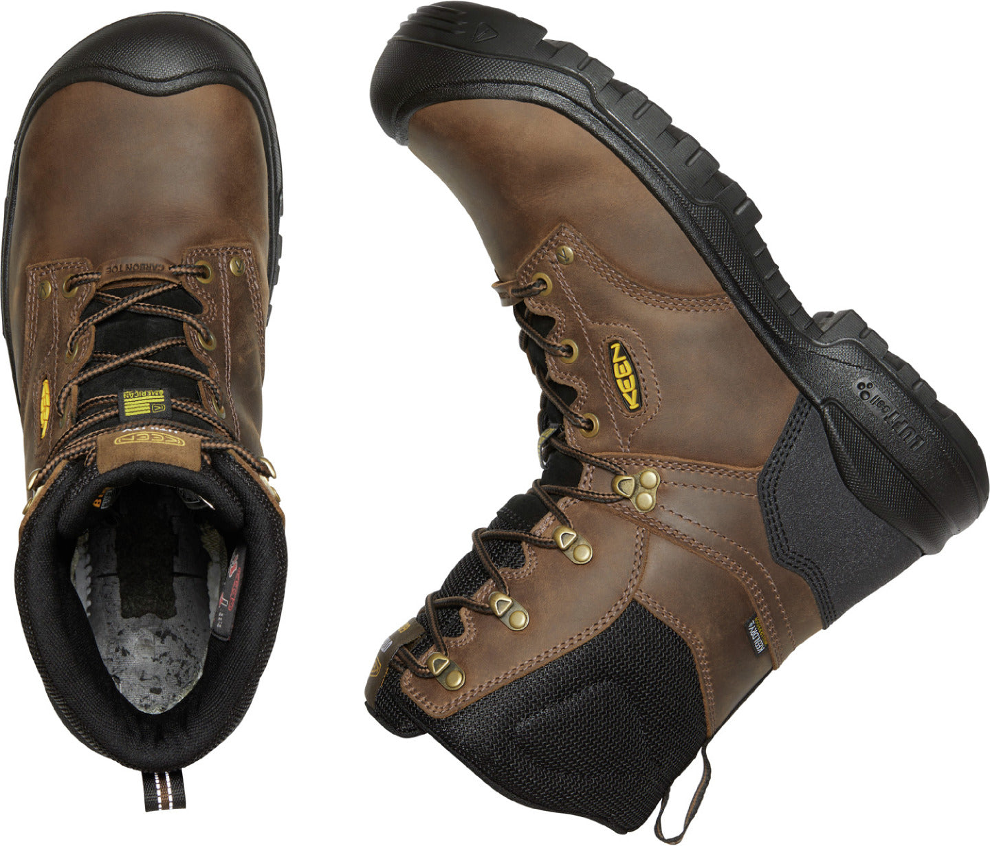 KEEN Utility Independence Men's 8-inch Carbon Fiber Toe 600G Insulated Waterproof Work Boot - birdseye