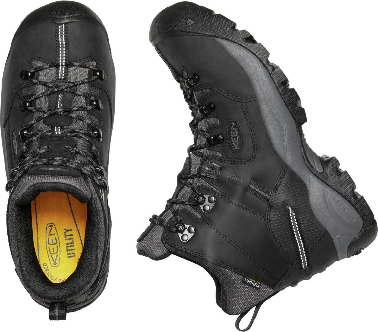 KEEN Utility® Pittsburgh Energy Men's Carbon Fiber Toe Electrical Hazard Waterproof Work Boot - birdseye