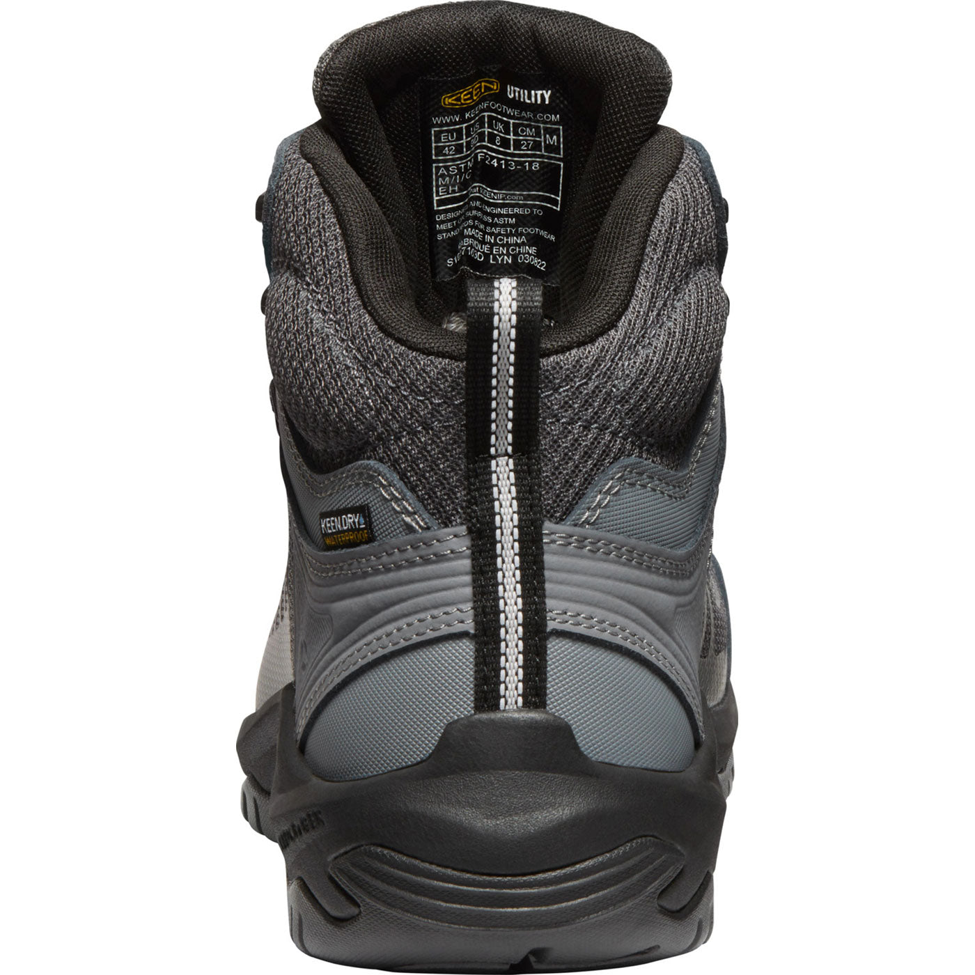 KEEN Utility Reno Mid Men's Carbon Fiber Toe Electrical Hazard Waterproof Hi-Top Athletic Work Boot - back