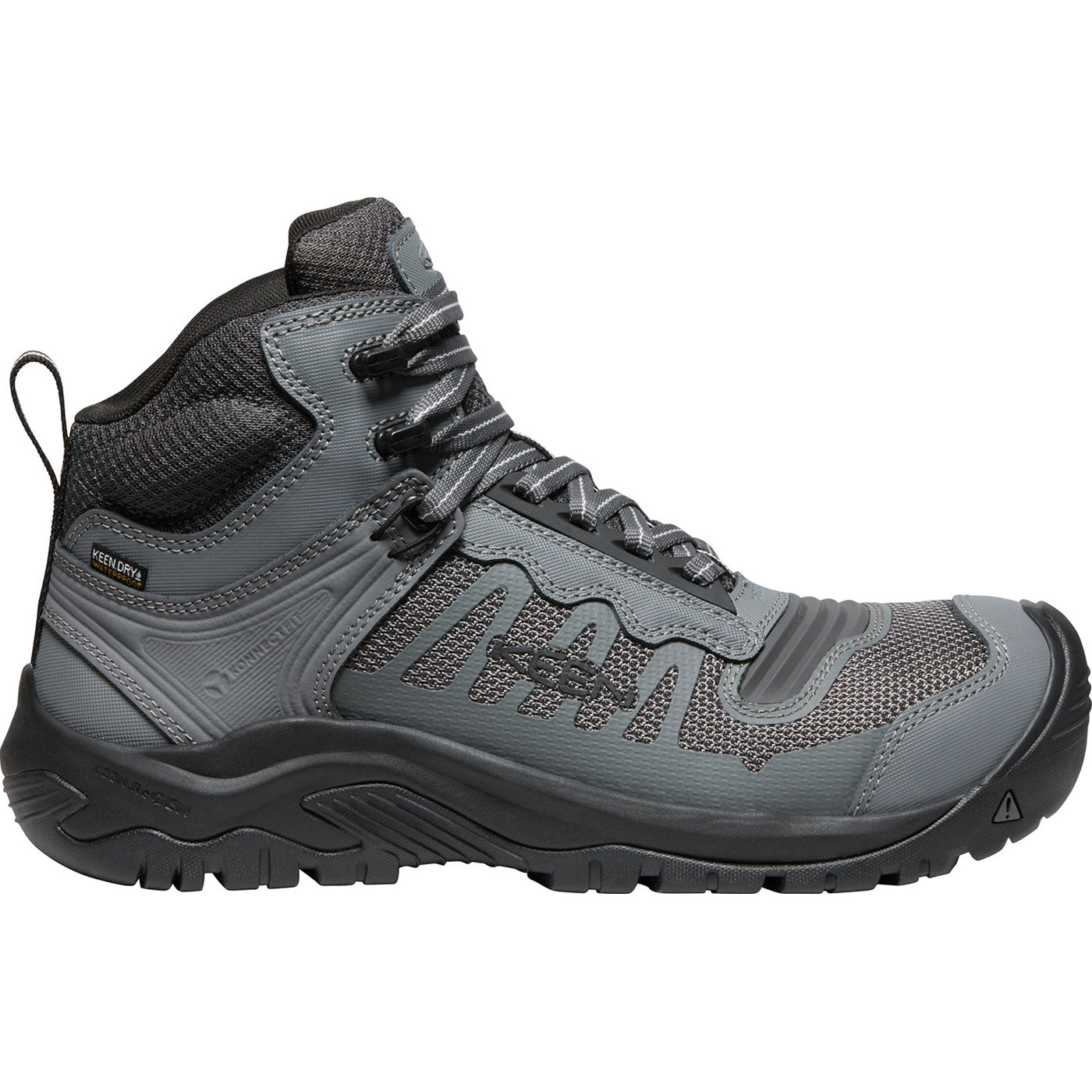 KEEN Utility Reno Mid Men's Carbon Fiber Toe Electrical Hazard Waterproof Hi-Top Athletic Work Boot - profile