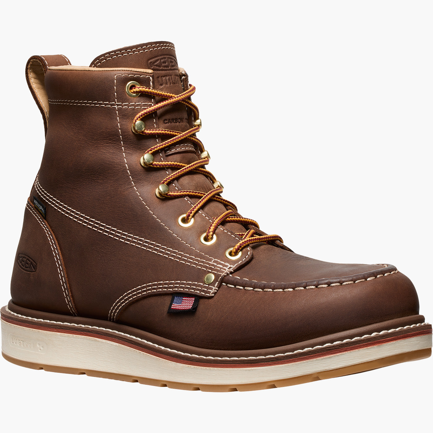 KEEN Utility Liberty Moc Men's 6-inch Carbon Toe Electrical Hazard Waterproof Wedge Work Boot