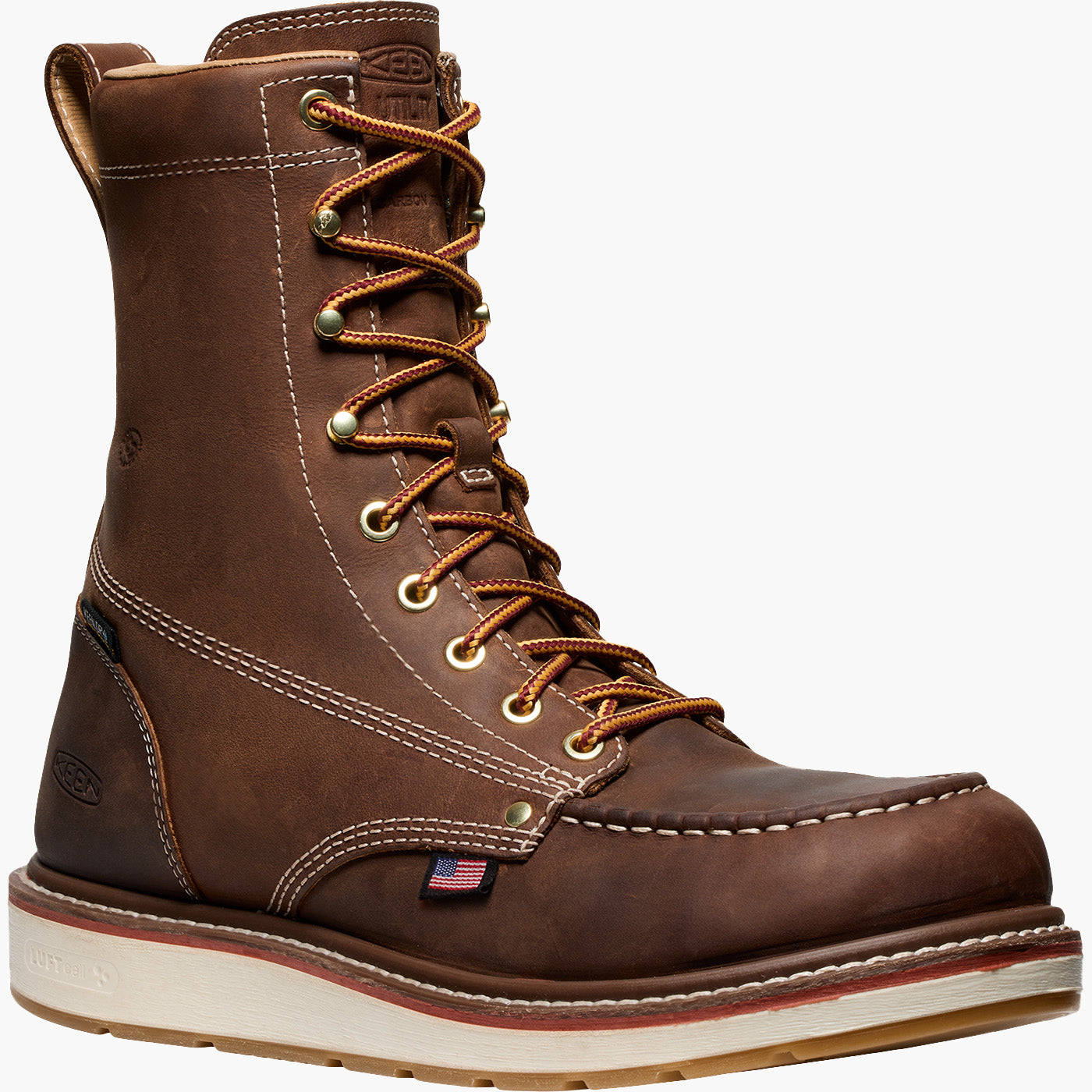 KEEN Utility Liberty Men's 8-inch Carbon Toe Electrical Hazard Waterproof Wedge Work Boot
