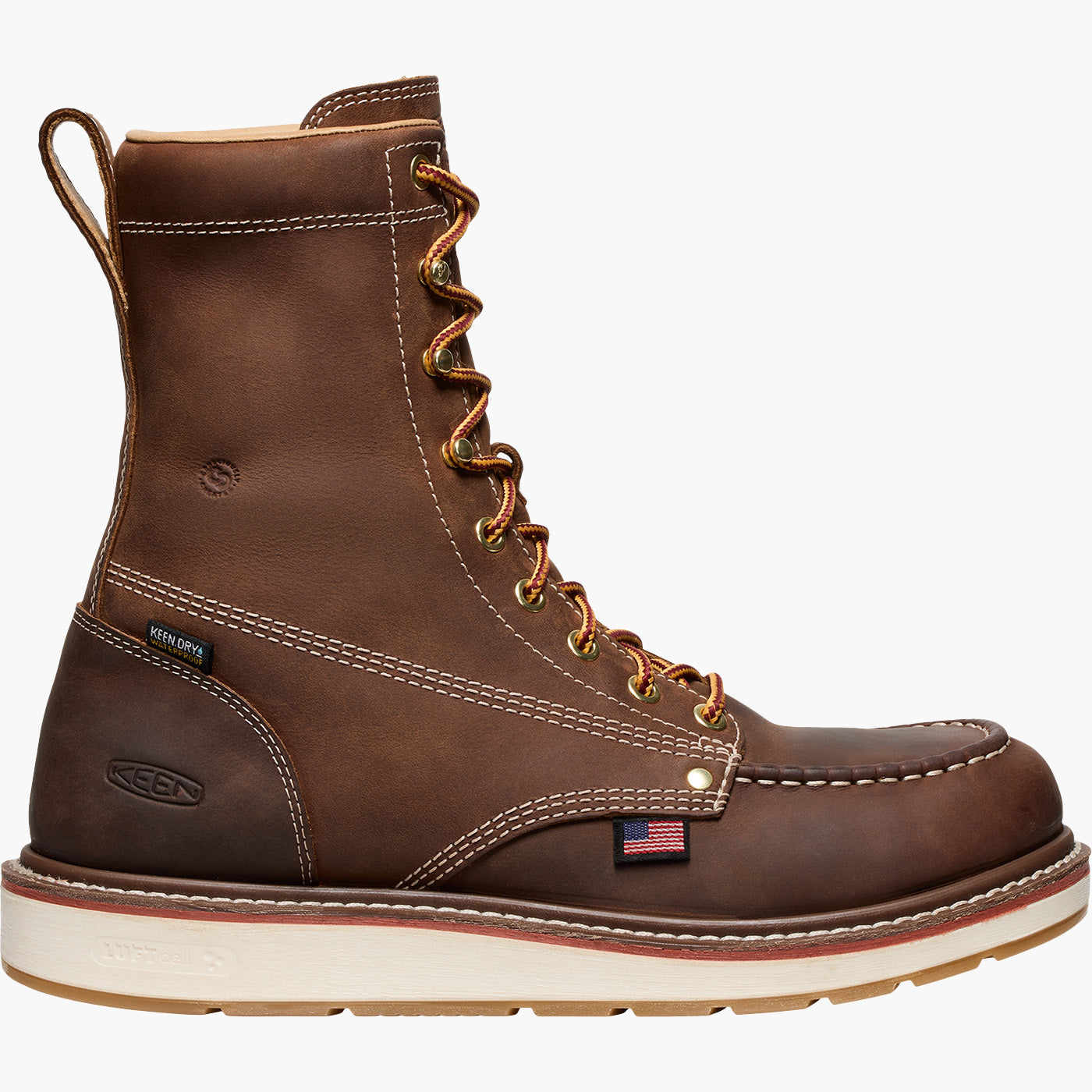 KEEN Utility Liberty Men's 8-inch Carbon Toe Electrical Hazard Waterproof Wedge Work Boot