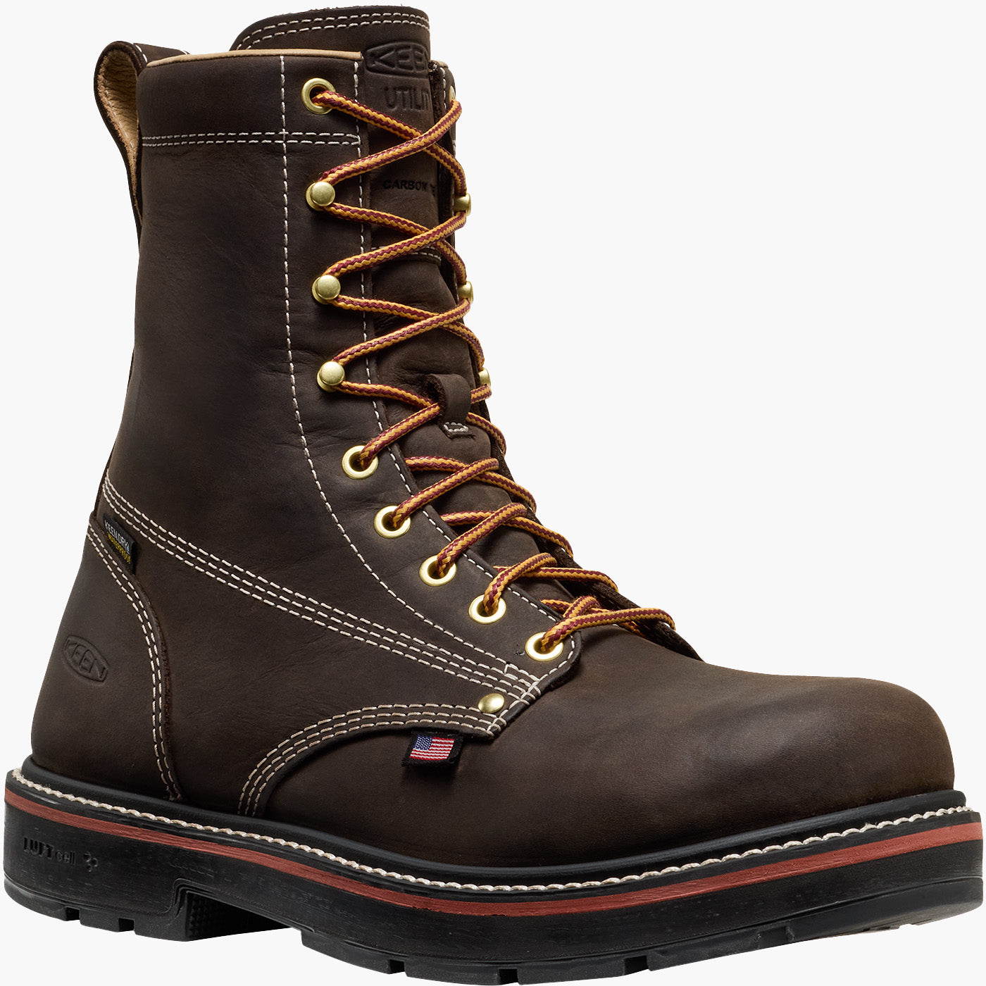 KEEN Utility Liberty Men's 8-inch Carbon Toe Electrical Hazard Waterproof Work Boot