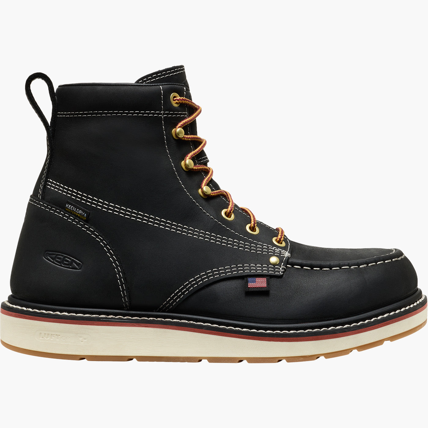 KEEN Utility Liberty Moc Men's 6-inch Carbon Toe Electrical Hazard Waterproof Wedge Work Boot