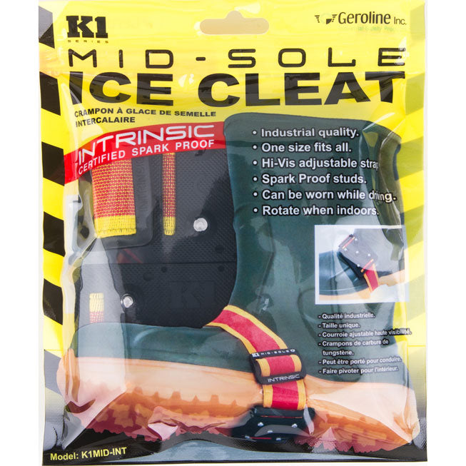 K1 Series Intrinsic Mid-Sole Unisex Adjustable Ice Cleats - front
