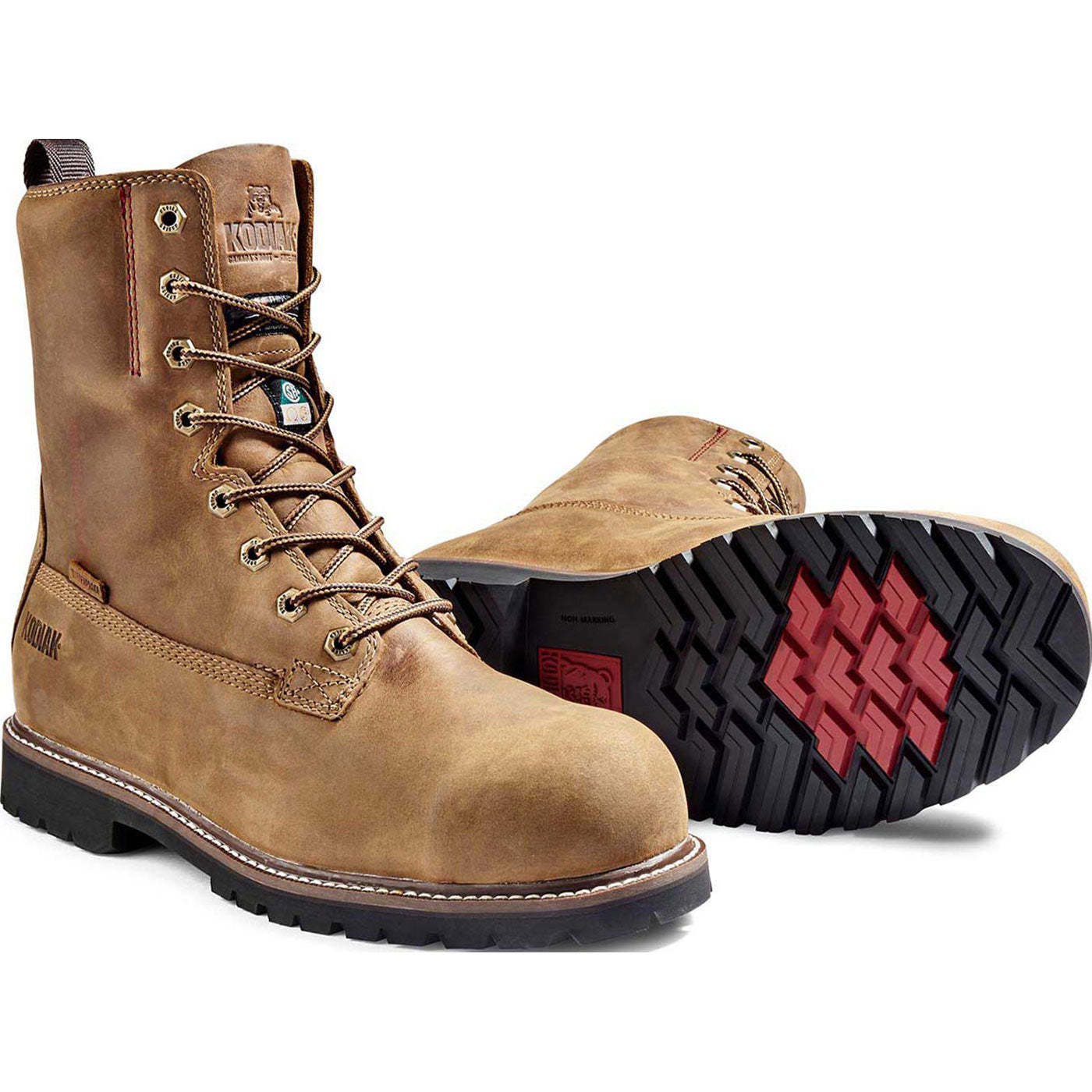 Kodiak McKinney Men's 8-inch CSA Composite Toe Puncture-Resisting Waterproof Work Boot - front