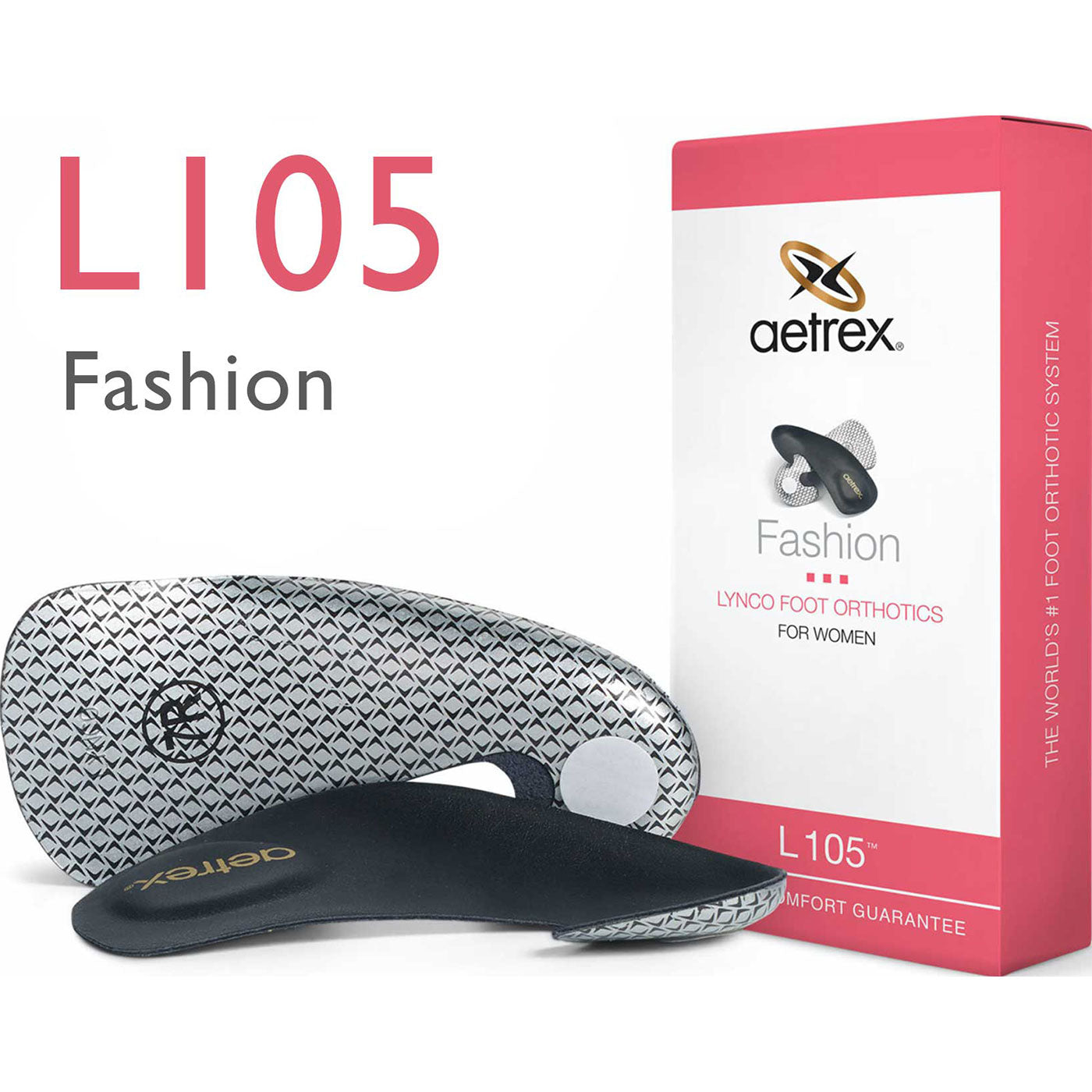 Aetrex Women's Fashion Medium/High Arch with Metatarsal Support Orthotic - main