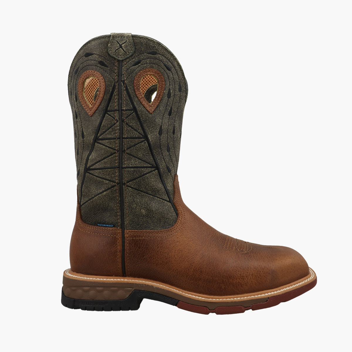 Twisted X CellStretch Men's 12-inch Nano Toe Electrical Hazard Waterproof Work Boot