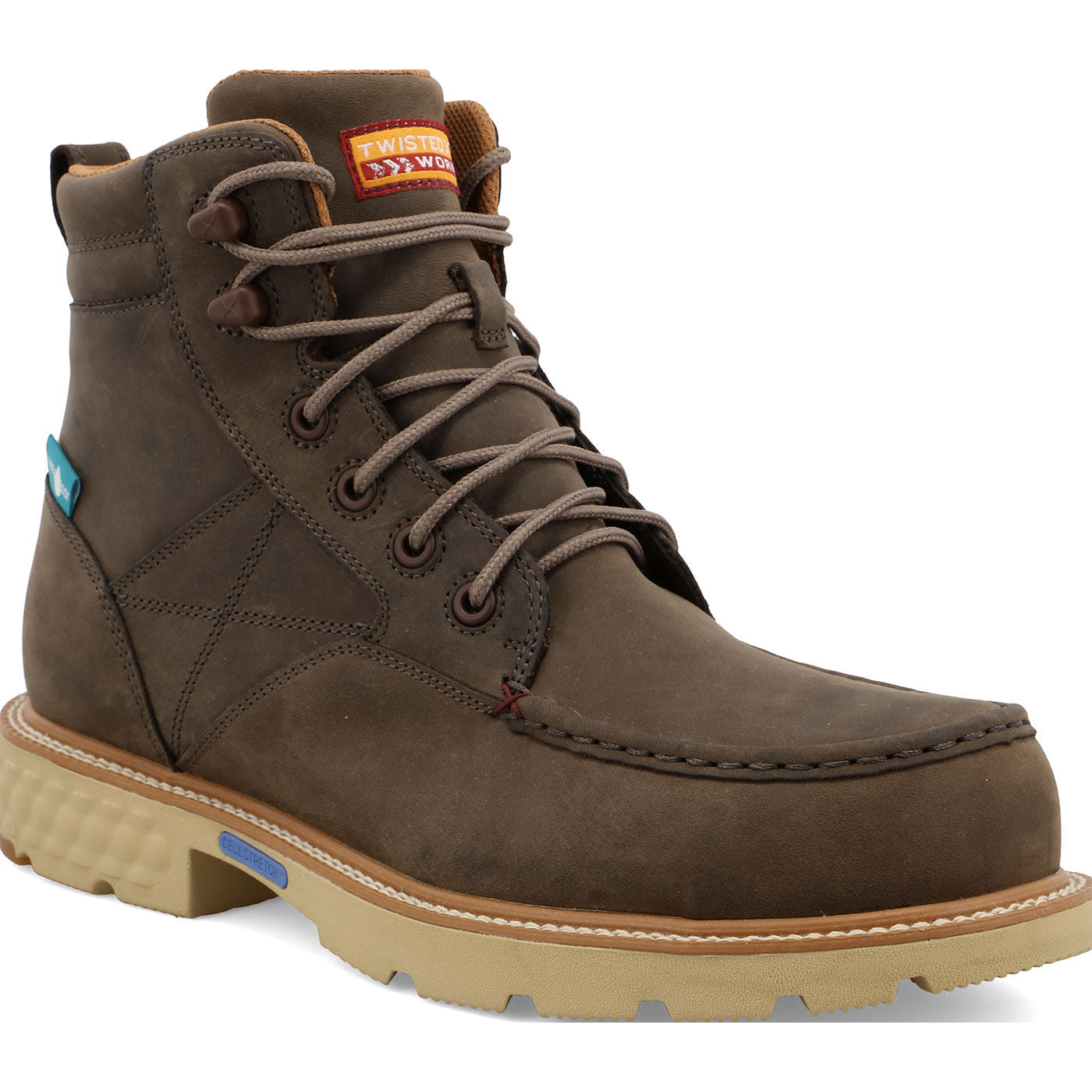 Twisted X Men's 6-Inch Moc Nano Toe Electrical Hazard Waterproof Leather Work Boot - main