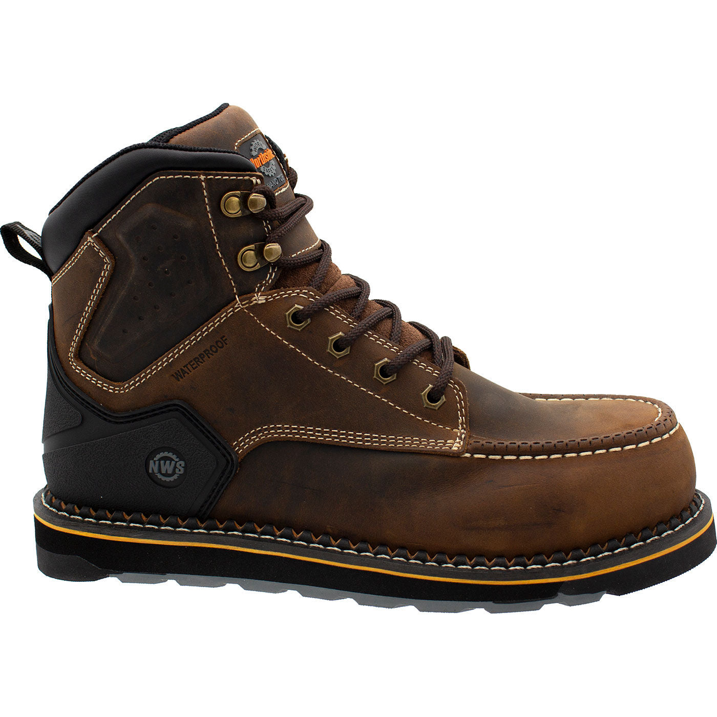 Northside Work Roanoke Men's 6-inch Nano Toe Electrical Hazard Waterproof Work Boot - profile
