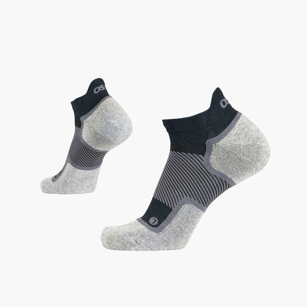 OS1st WIDE Wellness Unisex No Show Black Socks