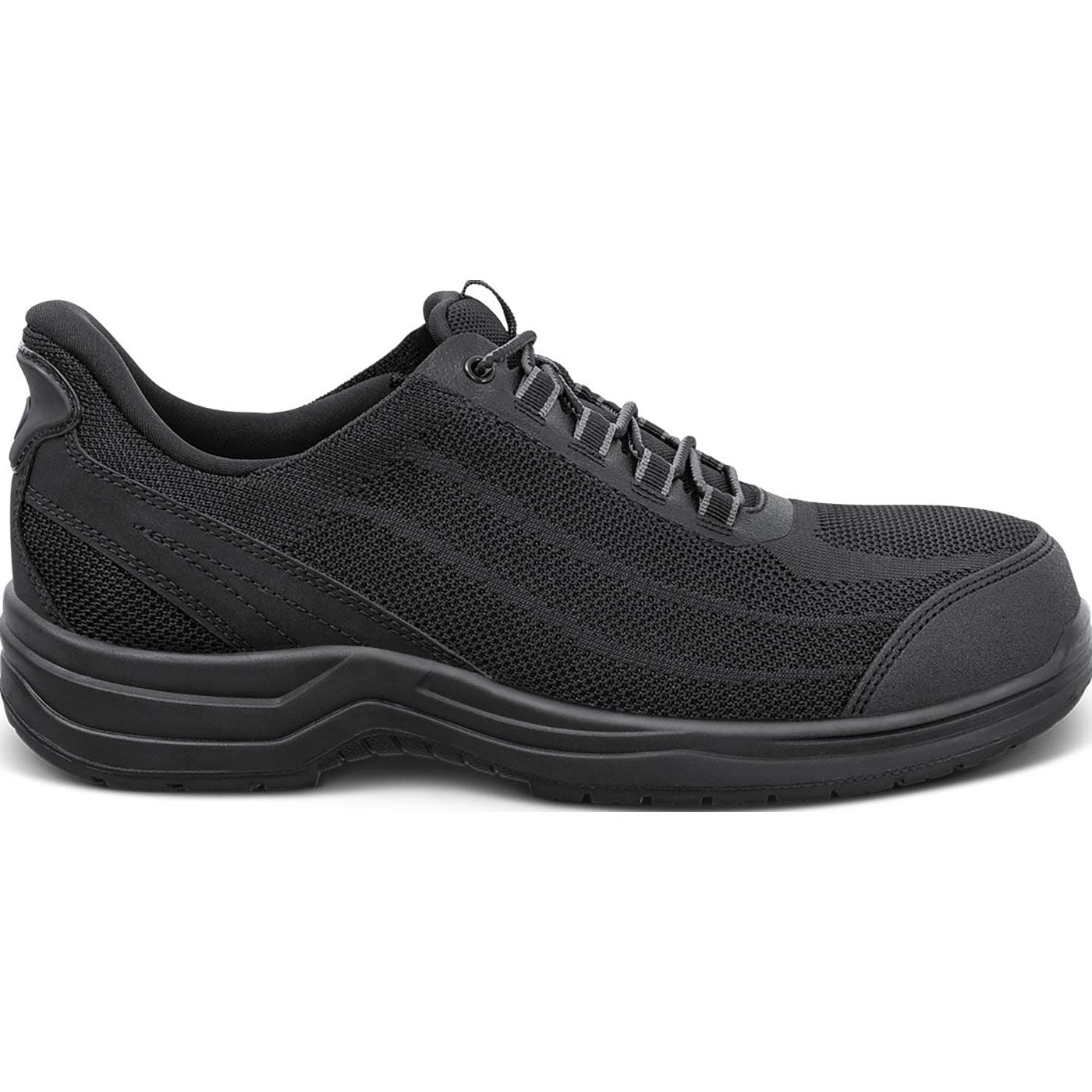 OrthoFeet Onyx Hands-Free Men's Composite Toe Electrical Hazard Slip-Resisting Athletic Work Shoe - profile