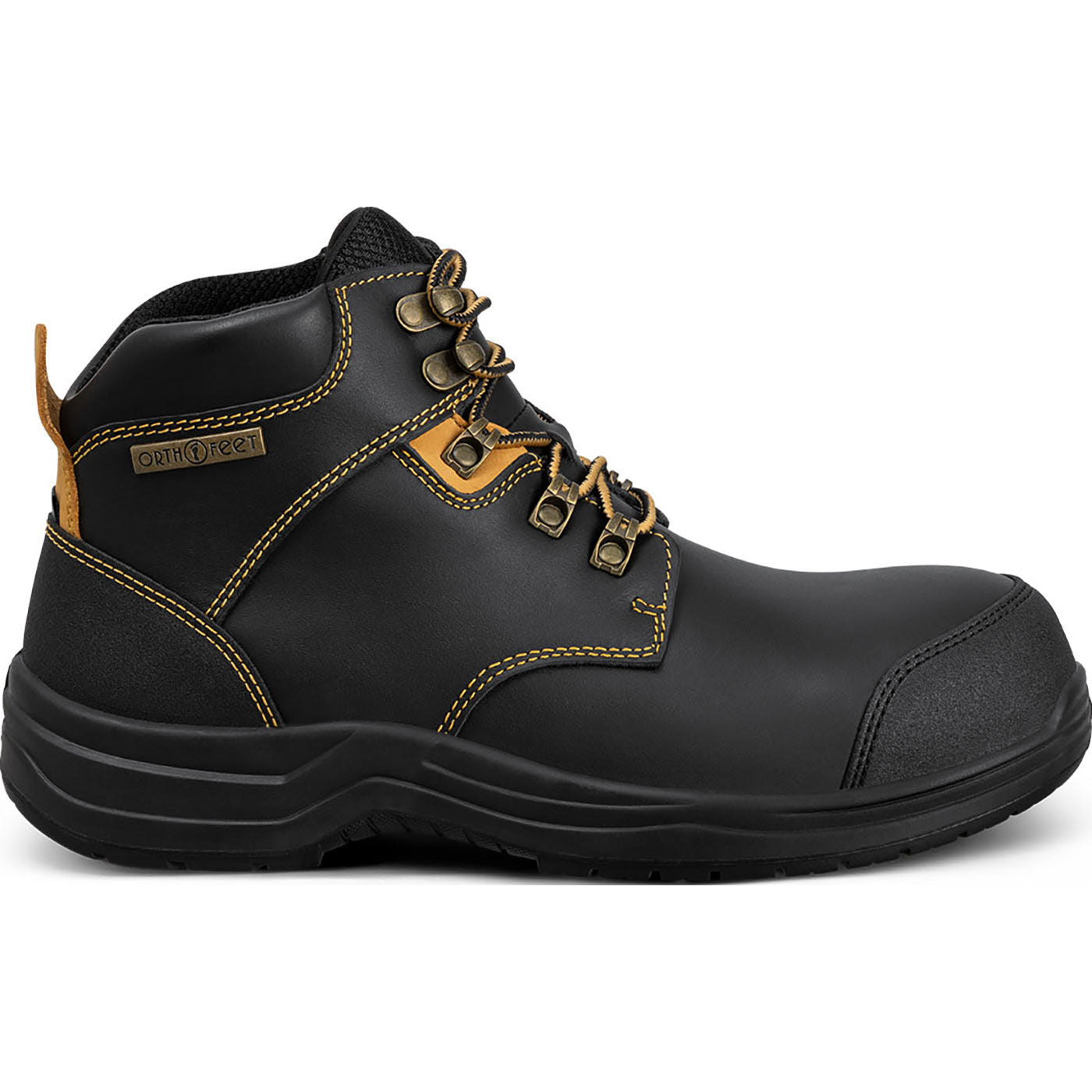 OrthoFeet Granite Men's 6-inch Composite Toe Electrical Hazard Waterproof Work Boot - profile