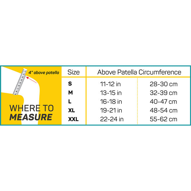 OS1st KS7+ Unisex Adjustable Performance Single Knee Sleeve - birdseye