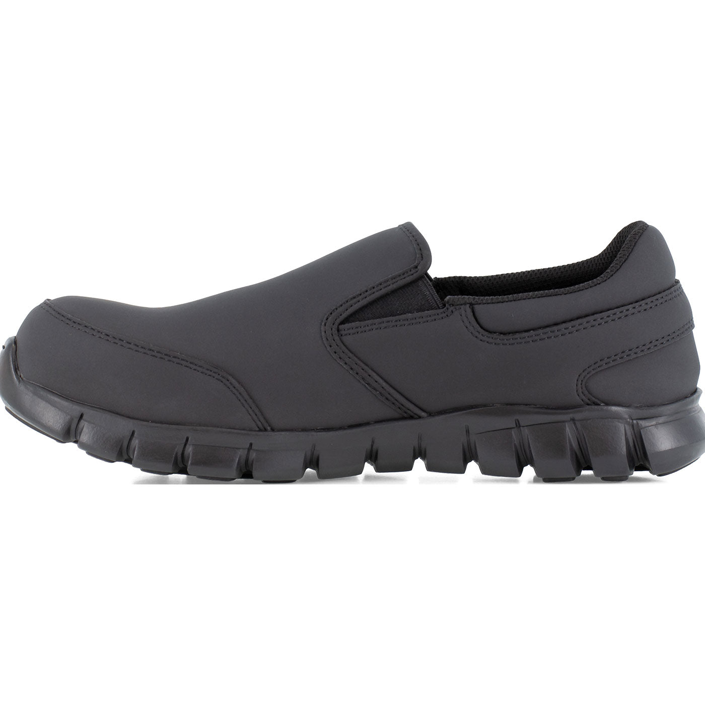 Reebok Sublite Cushion Work Men's Composite Toe Conductive Slip-On Work Shoe - profile