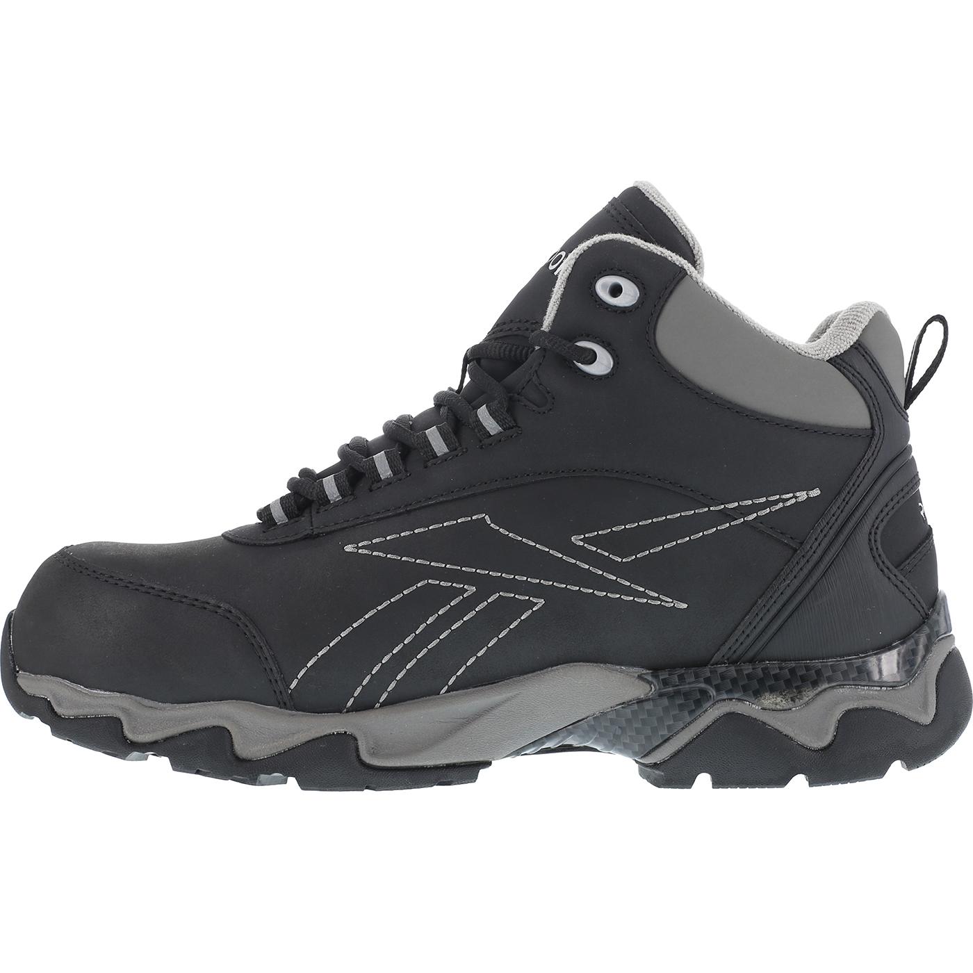 Reebok Beamer Men's Composite Toe Internal Metatarsal Guard Waterproof Black Work Hiker - profile