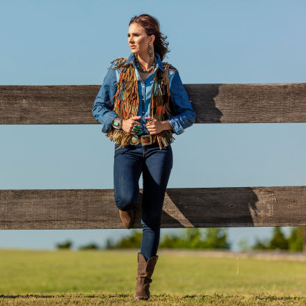 Durango® Women's Distressed Tan Slouch Western Boot