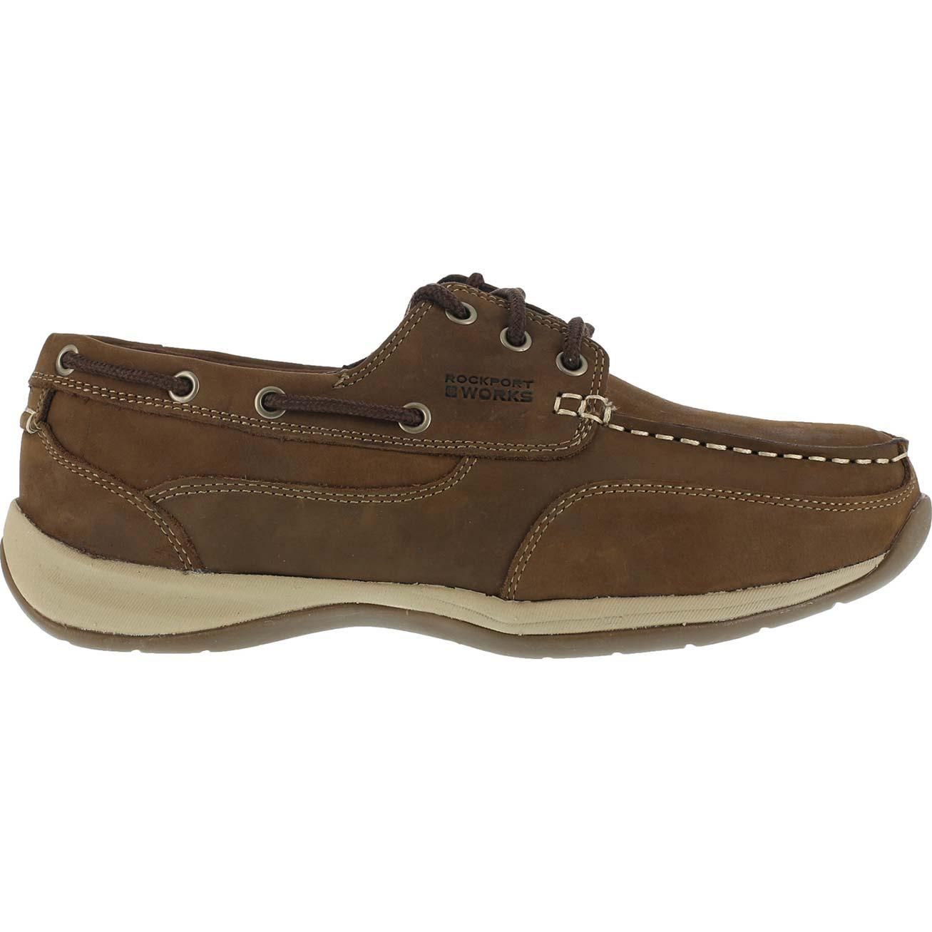 Rockport Works Women's Steel Toe Boat Shoe - profile