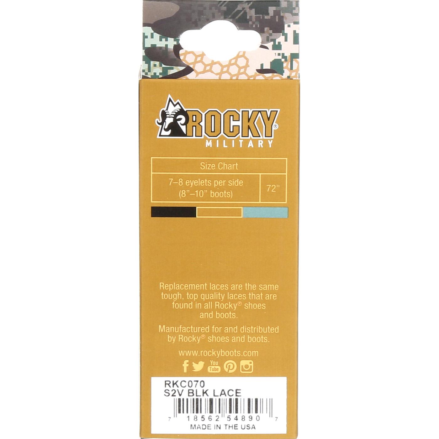 ""Rocky S2V 72"" Black Laces" - profile"