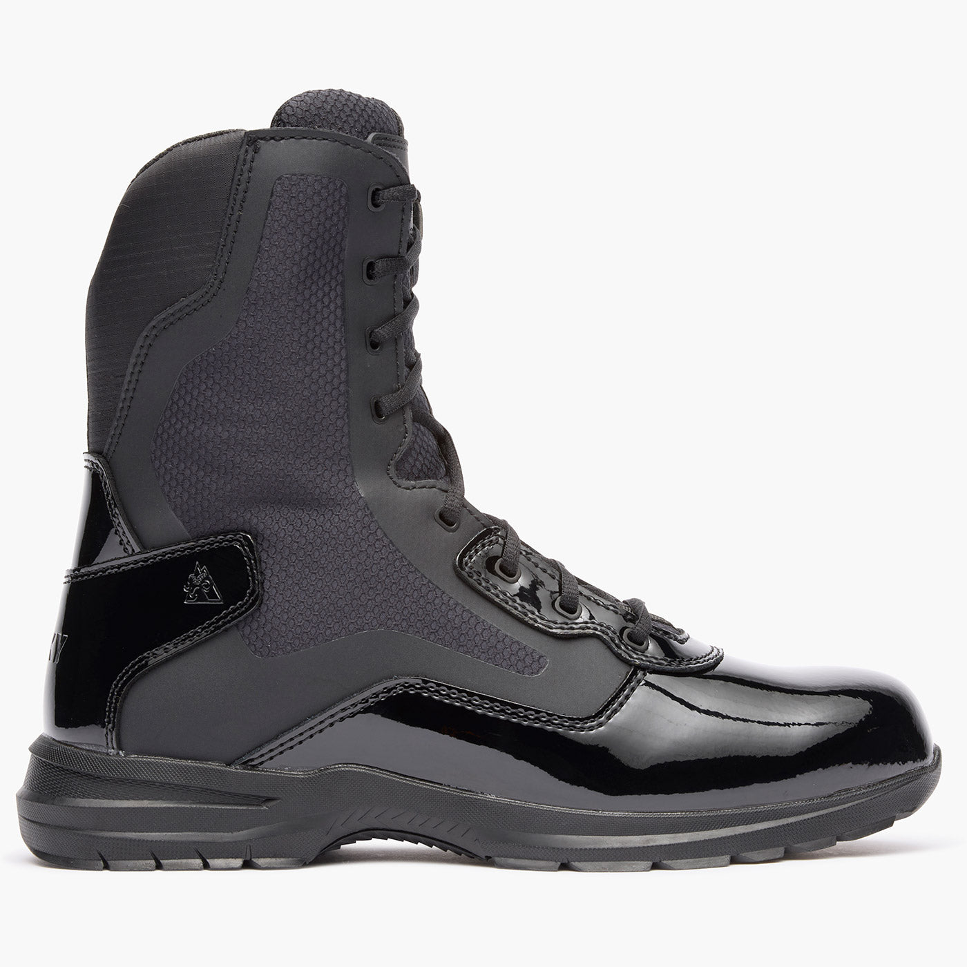 ""Rocky Cadet 8"" Black Side Zip Public Service Boot" - profile"