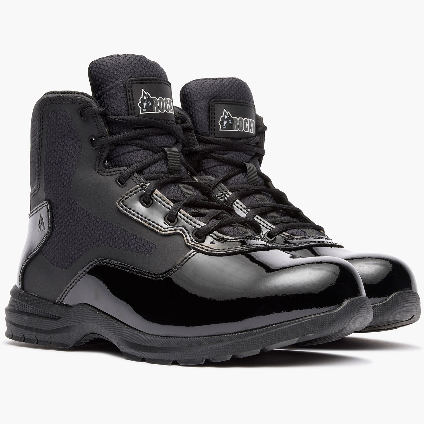 ""Rocky Cadet 6"" Black Side Zip Public Service Boot" - doublequarter"